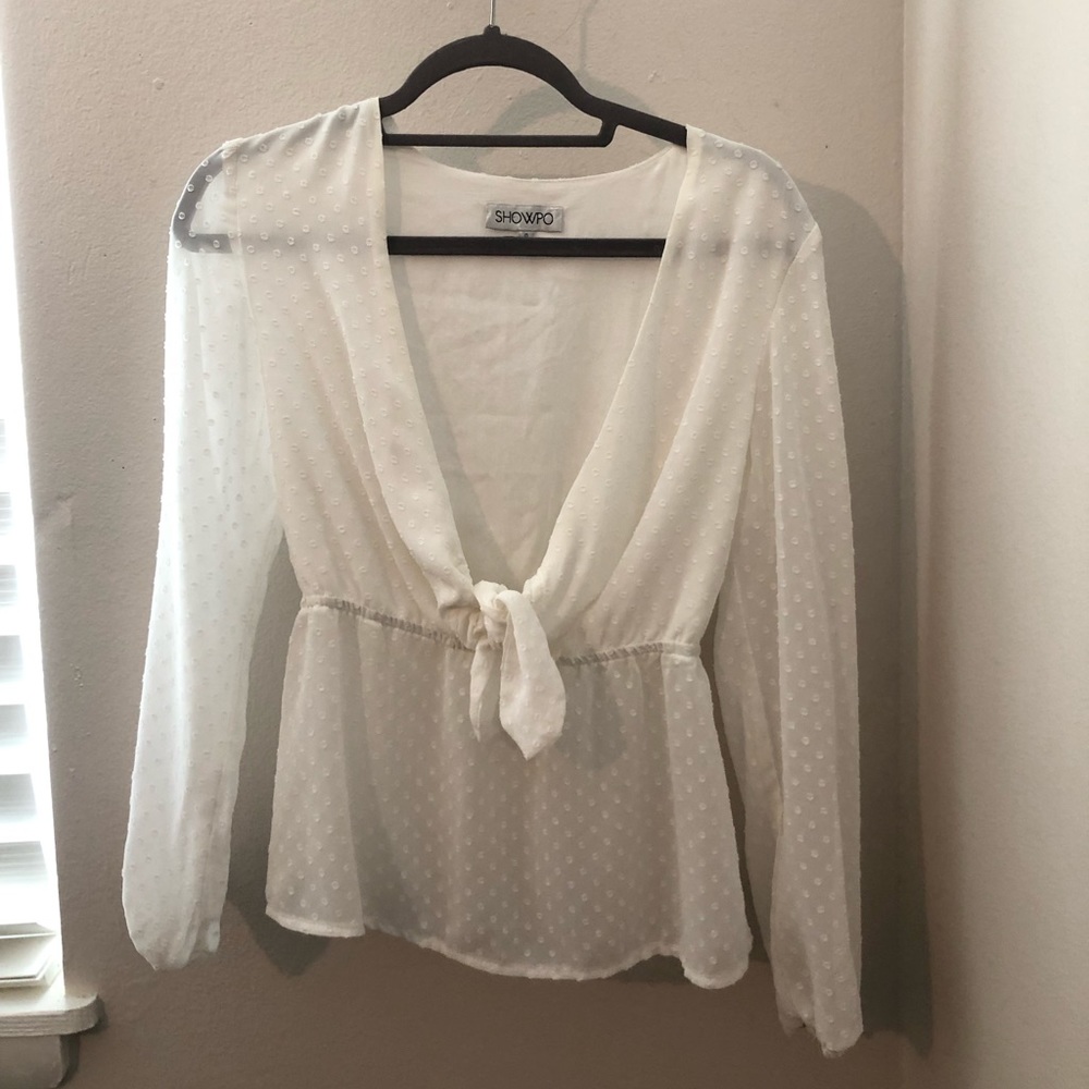 Tie front blouse